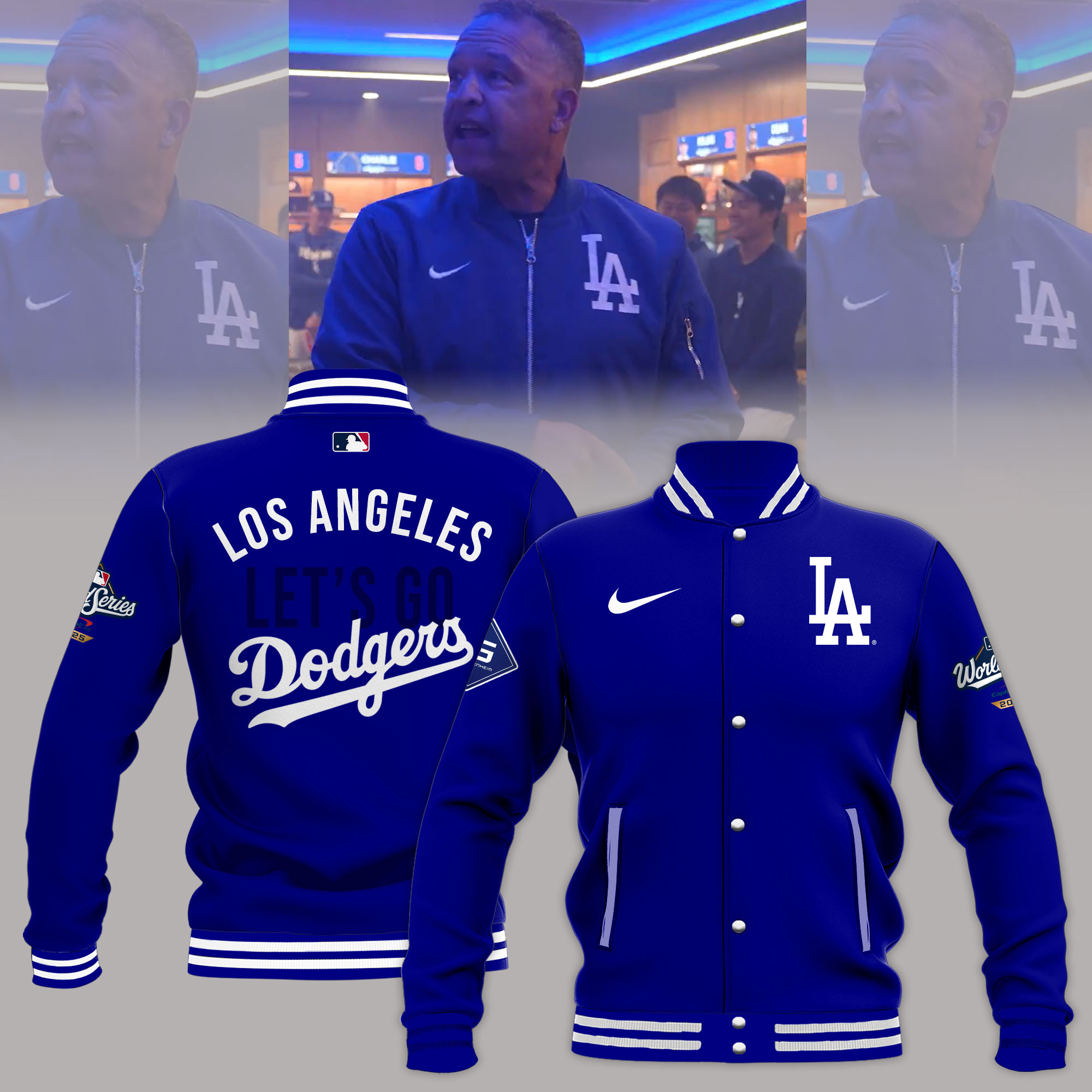 LA Dodgers 2025 World Series Bomber Jacket Dodgers Championships Baseball Gift Ideas-1
