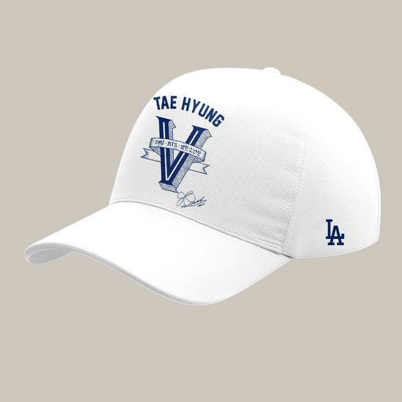 LA Dodgers 2025 x V Bts Hat Taehyung Baseball Merch Signature Hat Gifts For Fans-1 LA Dodgers 2025 x V Bts Hat Taehyung Baseball Merch Signature Hat Gifts For Fans-1
