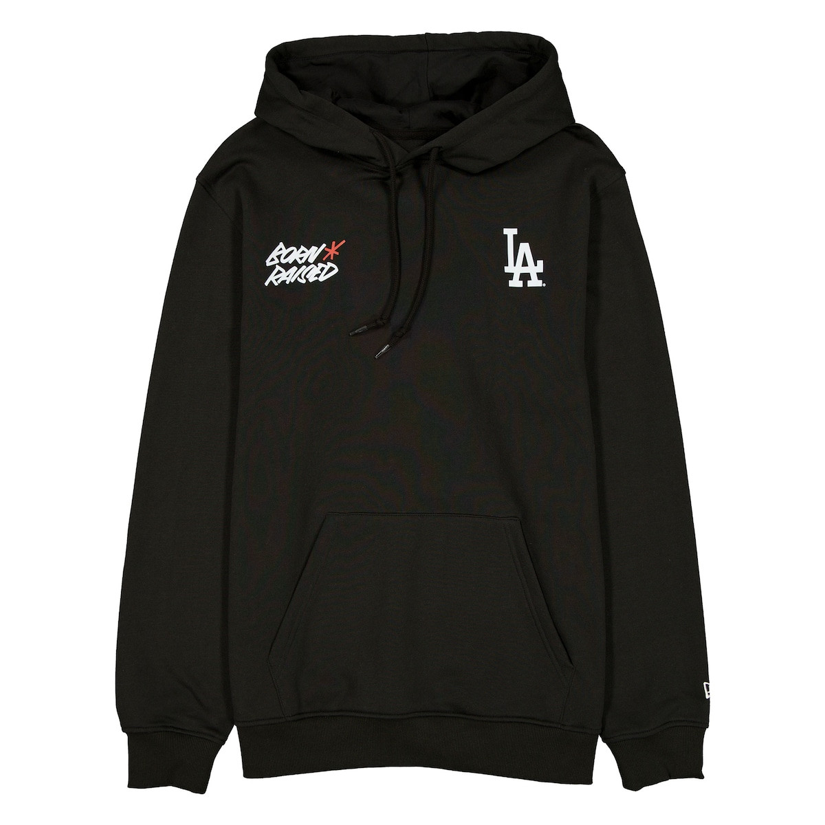 LA Dodgers Back To Back Champions Hoodie Los Angeles Dodgers New Era Born x Raised Black Hoodie-1