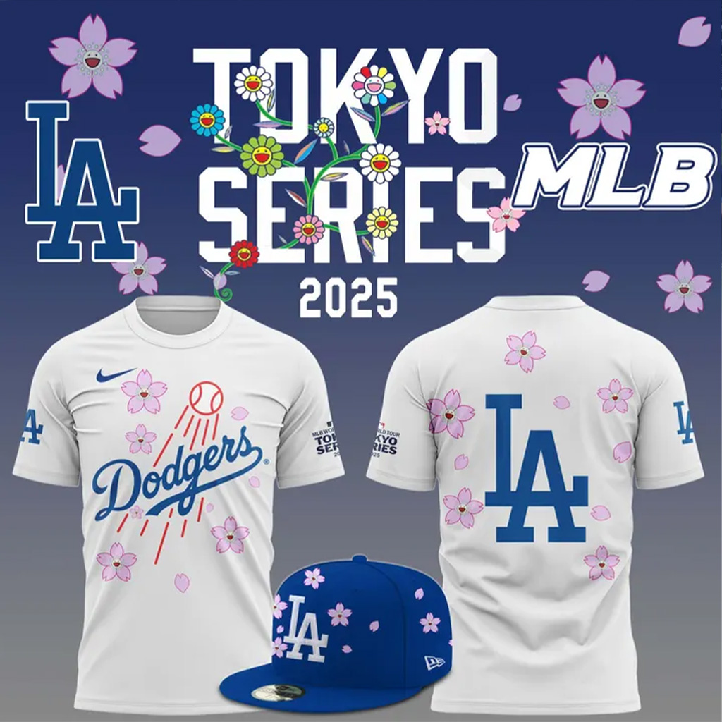 LA Dodgers Back To Back Champions Shirt Los Angeles Dodgers x MLB Tokyo Series 2025 T-Shirt-1