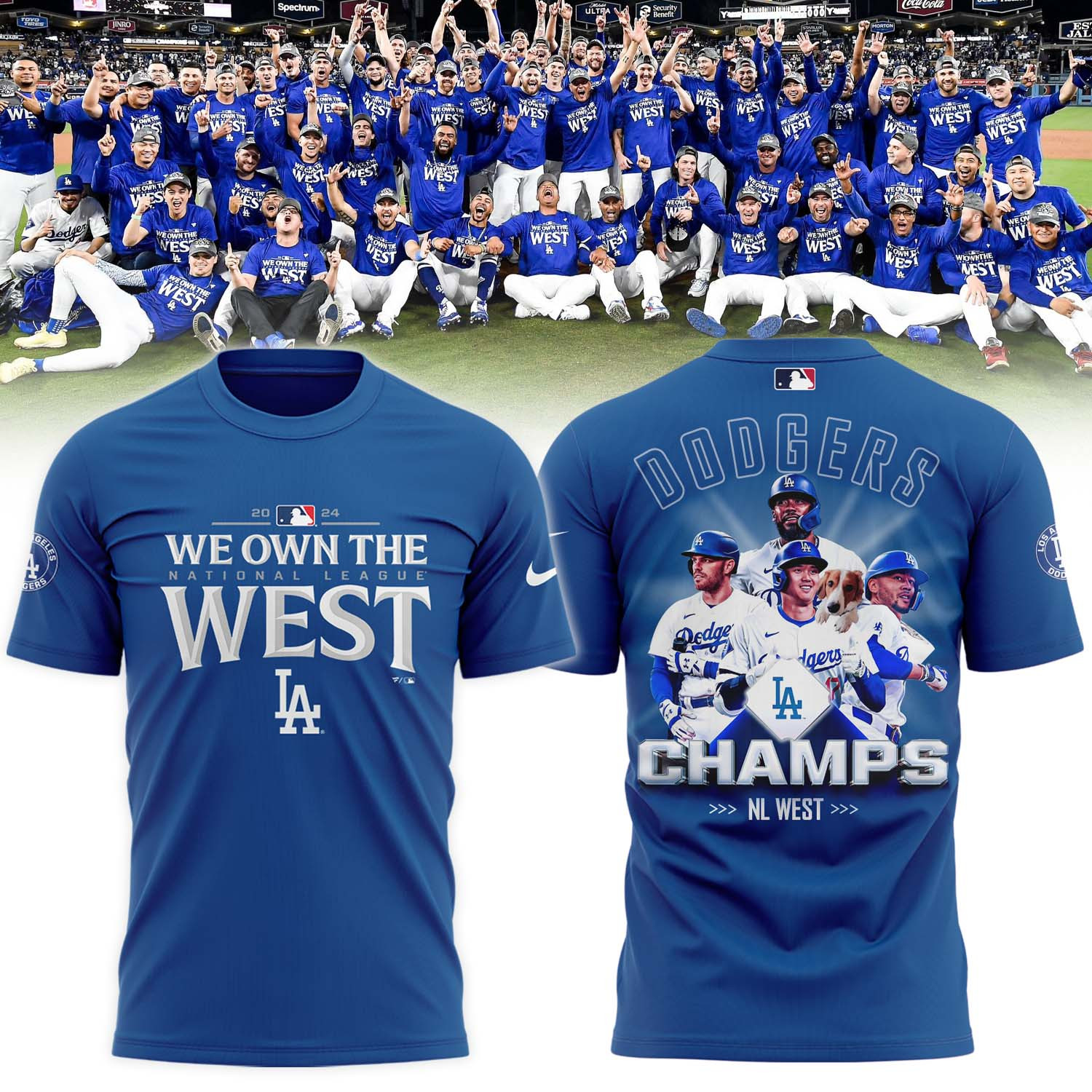 LA Dodgers World Series T-Shirt We Own The West Dodger World Series Merch Unique Gifts-1