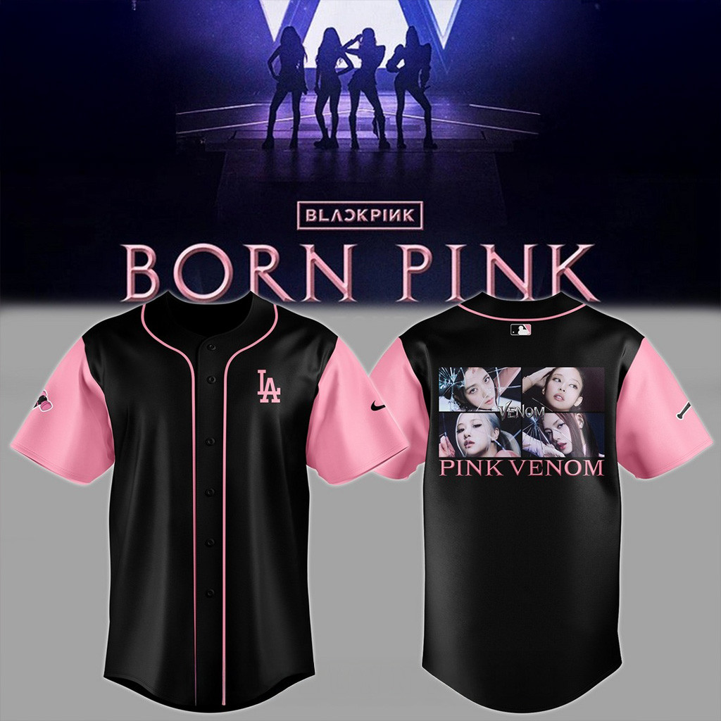 LA Dodgers X Blackpink World Tour Baseball Jersey 2025 Fan Merch Gifts For Baseball Fans-1 LA Dodgers X Blackpink World Tour Baseball Jersey 2025 Fan Merch Gifts For Baseball Fans-1