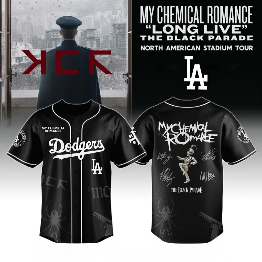 LA Dodgers X My Chemical Romance Long Live The Black Parade Jersey LA Dodgers Merch-1