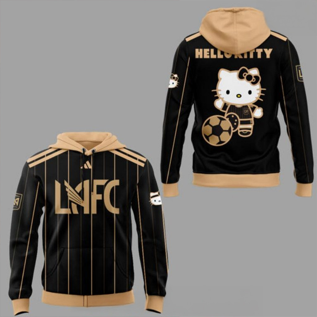 LA Galaxy x Hello Kitty Night Special Black Hoodie Gifts For Girlfriend-1