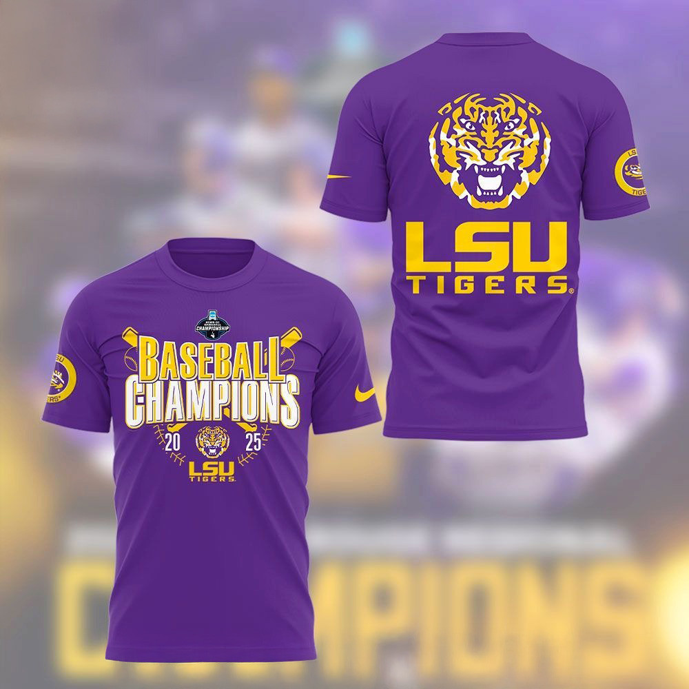 LSU Baseball The 2025 Baton Rouge Regional Champs Shirt Gifts For Baseball Fans-1