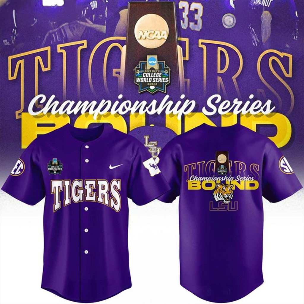LSU Tigers Baseball 2025 Championship Series Bound Special Baseball Jersey LSU Tigers Merch-1