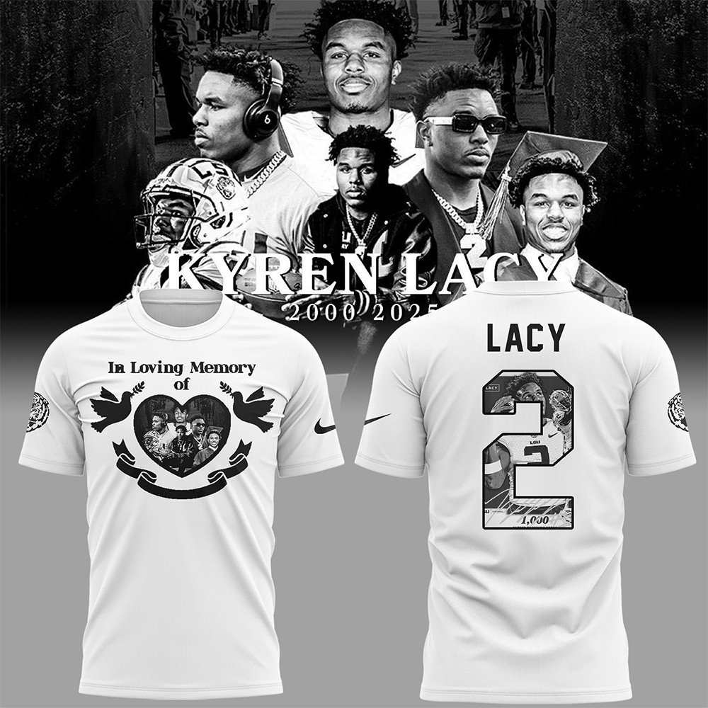 LSU Tigers football mourns the loss of Kyren Lacy White Shirt-1