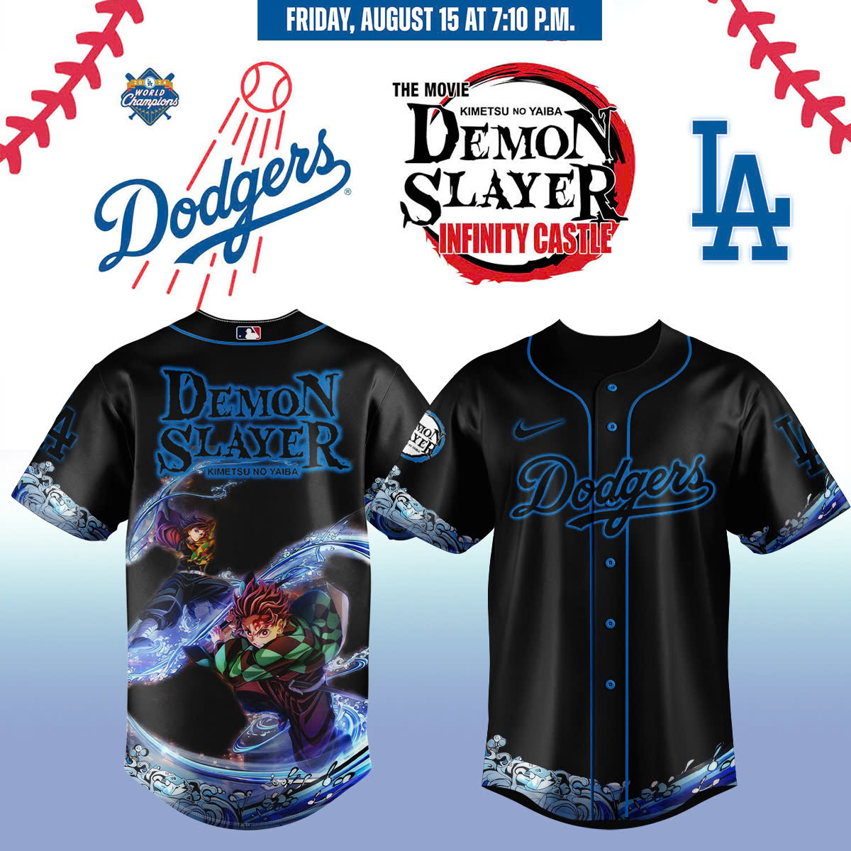 La Dodgers Demon Slayer Jersey 2025 Baseball Team Gift Ideas-1