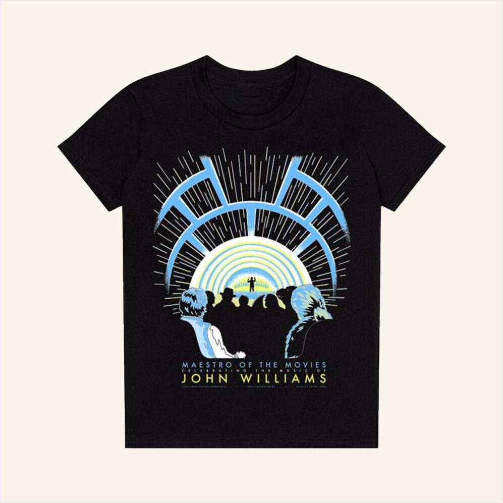 La Phil Merch John Williams Maestro Of The Movies Lightspeed T-Shirt Fans Gifts Black-1