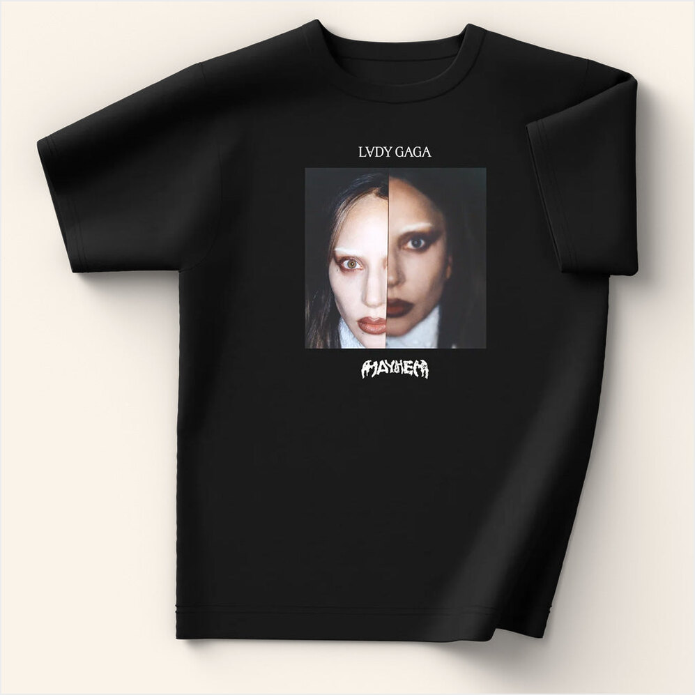Lady Gaga Mayhem Tour Merch 2025 Concert Dual Photo T-Shirt Besties Gifts Gifts For Besties-1