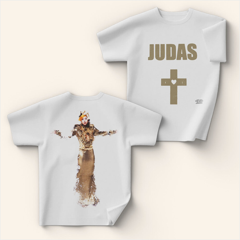 Lady Gaga Mayhem Tour Merch 2025 Concert Judas T-Shirt White Girlfriend Birthday Gift Ideas-1