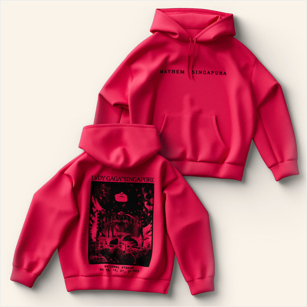 Lady Gaga Mayhem Tour Merch 2025 Concert Pink Singapore Hoodie Birthday Gift Ideas For Wife-1