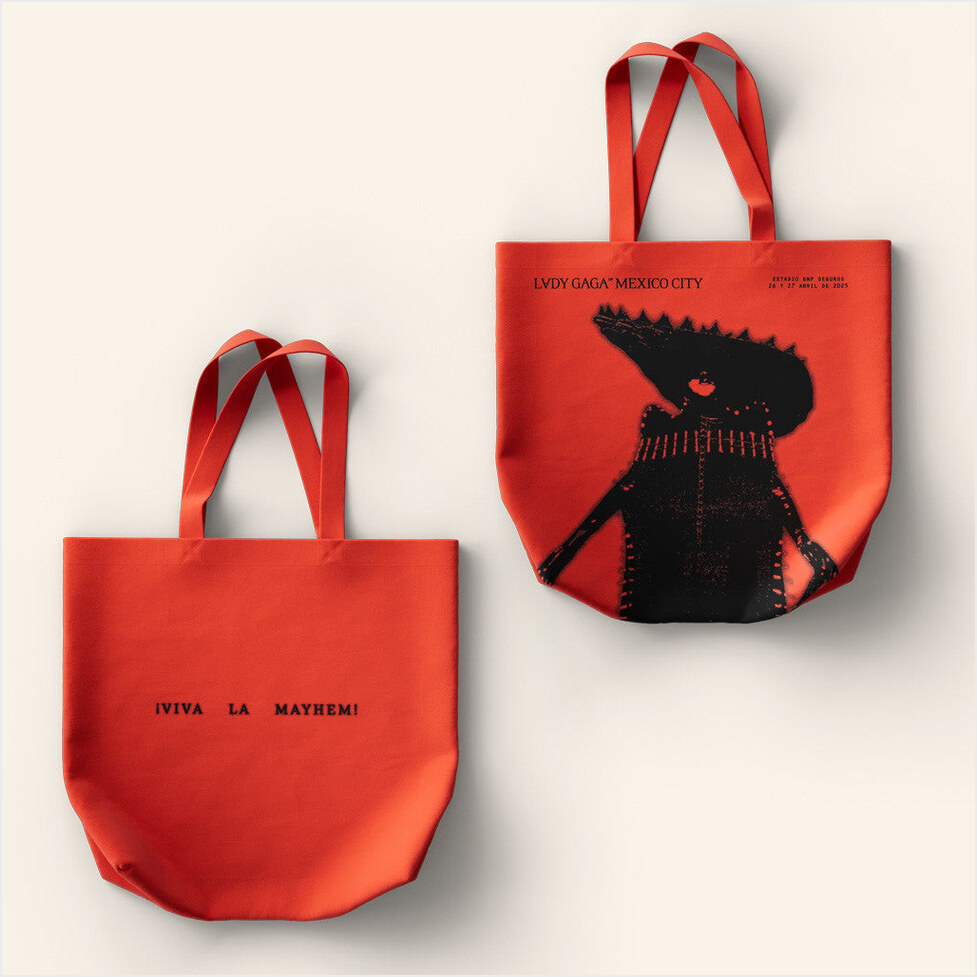 Lady Gaga Mayhem Tour Merch 2025 Concert Red CDMX Tote Bag Gift Ideas For Her Gifts For Besties-1