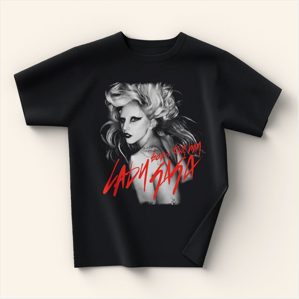 Lady Gaga Mayhem Tour Merch 2025 Concert Shirt Born This Way Script T-Shirt Gifts For Daughter-1