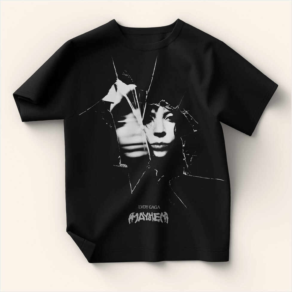 Lady Gaga Mayhem Tour Merch 2025 Concert Shirt Shattered Photo T-Shirt Gifts For Besties-1