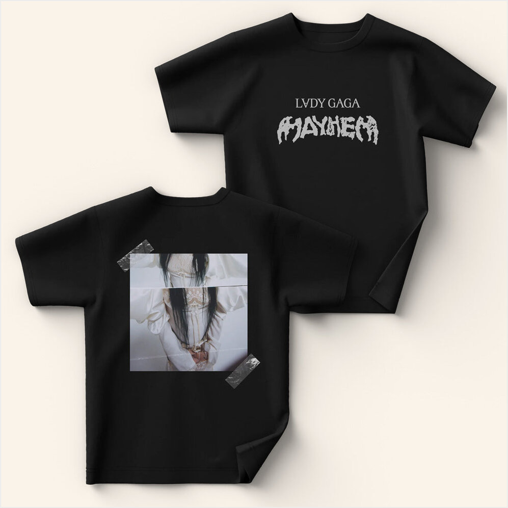 Lady Gaga Mayhem Tour Merch 2025 Concert Shirt Taped Photo T-Shirt Birthday Gifts For Besties-1