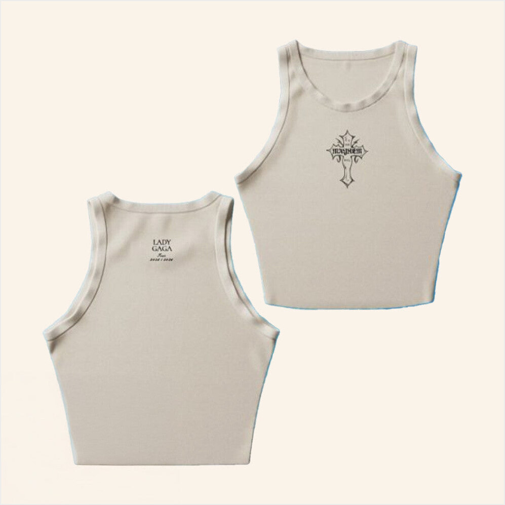 Lady Gaga Merch Mayhem Cross Cropped Tank Birthday Gifts For Her Gifts For BFF Christmas Presents Ideas-1