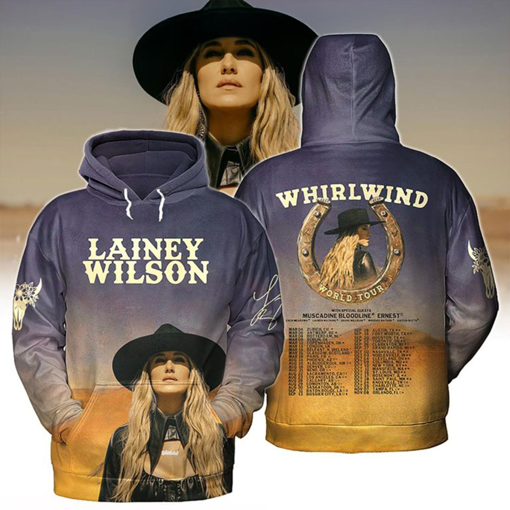 Lainey Wilson Whirlwind World Tour Hoodie Gift Ideas For Fan-1