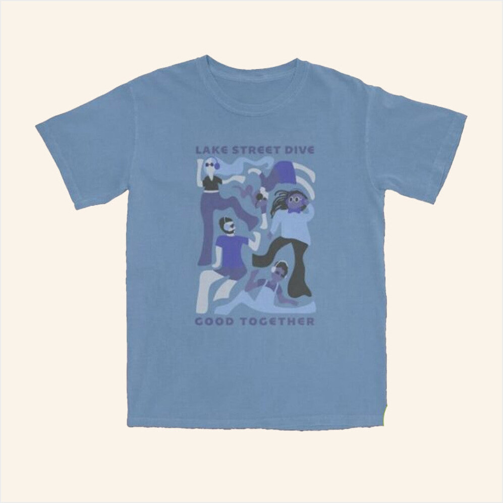 Lake Street Dive Merch Blue Band Together T-Shirt Birthday Gifts For Dudes Gifts For Fans-1