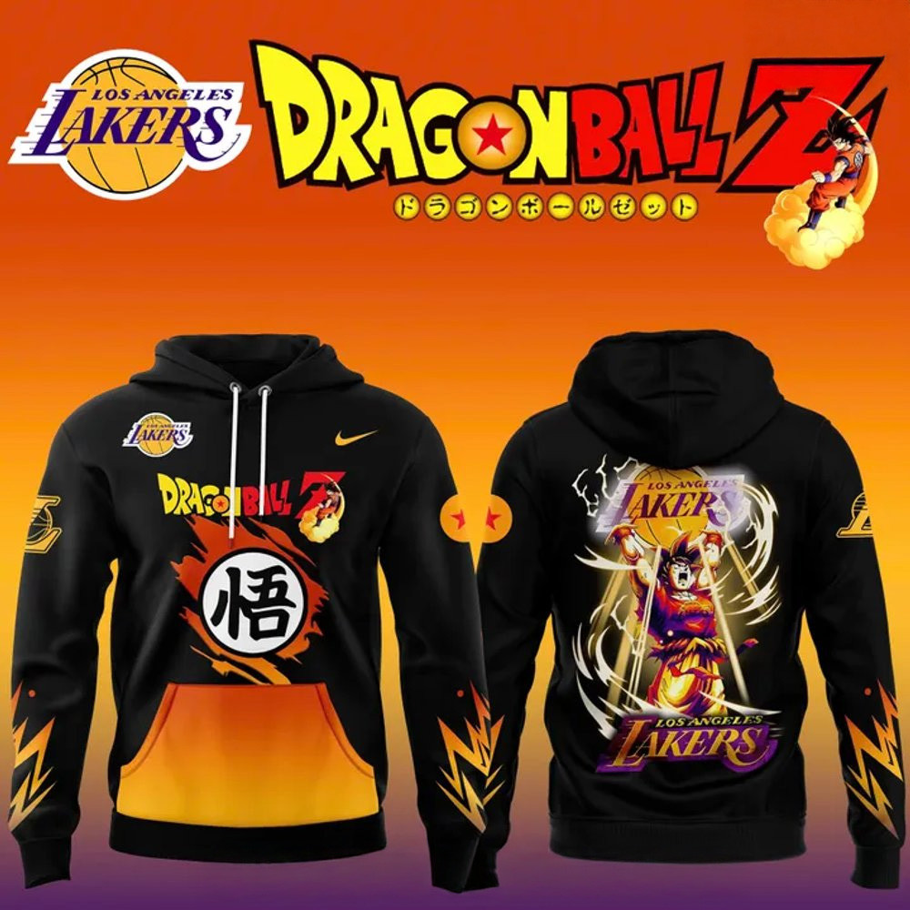 Lakers x Son Goku 2025 Hoodie Lakers Merch Best Father's Day Gifts For Husband-1