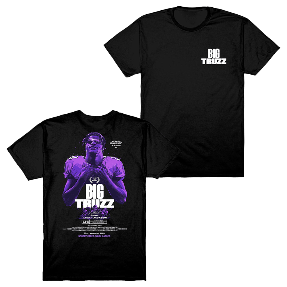 Lamar Jackson Now Playing T-Shirt Big Truzz Shirt Father's Day Special Gifts For Dad-1