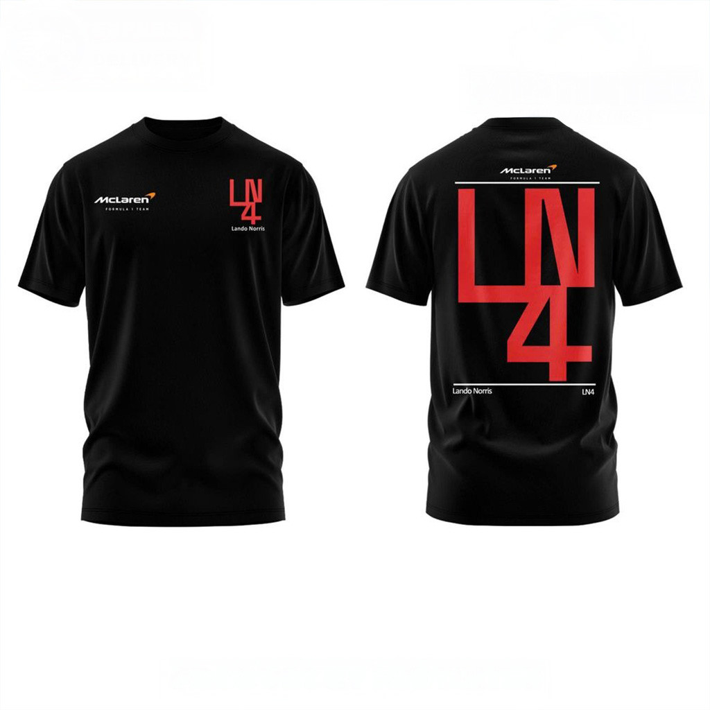 Lando Norris Silverstone McLaren F1 Team Black Shirt Gifts For Racing Fans-1