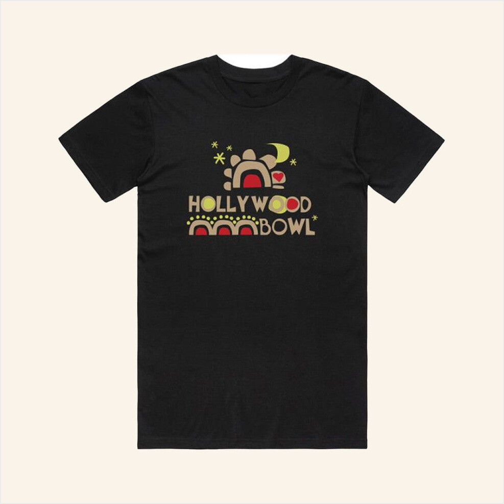 Laphil Merch Hollywood Bowl With The Folks Black Shirt Gift Ideas For Him Gifts For Best Friend-1