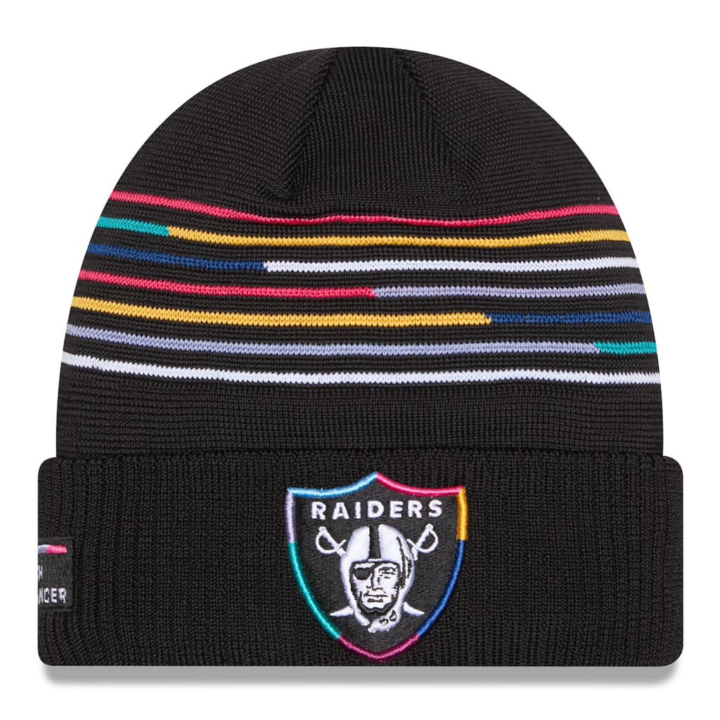Las Vegas Raiders Crucial Catch NFL Beanie 2025 Rainbow Raiders Merch Best Football Gifts-1