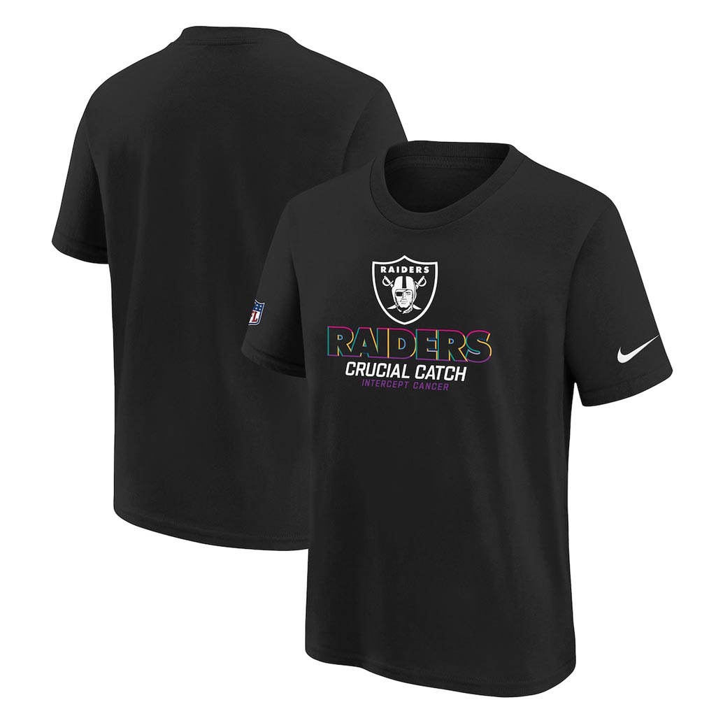 Las Vegas Raiders Crucial Catch NFL T-Shirt 2025 Rainbow Raiders Merch Friend Gift Ideas-1