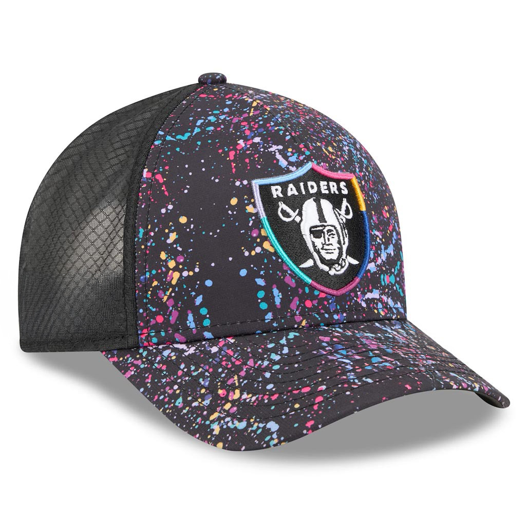 Las Vegas Raiders Crucial Catch NFL Trucker Hat 2025 Rainbow Raiders Merch Gift For Him-1
