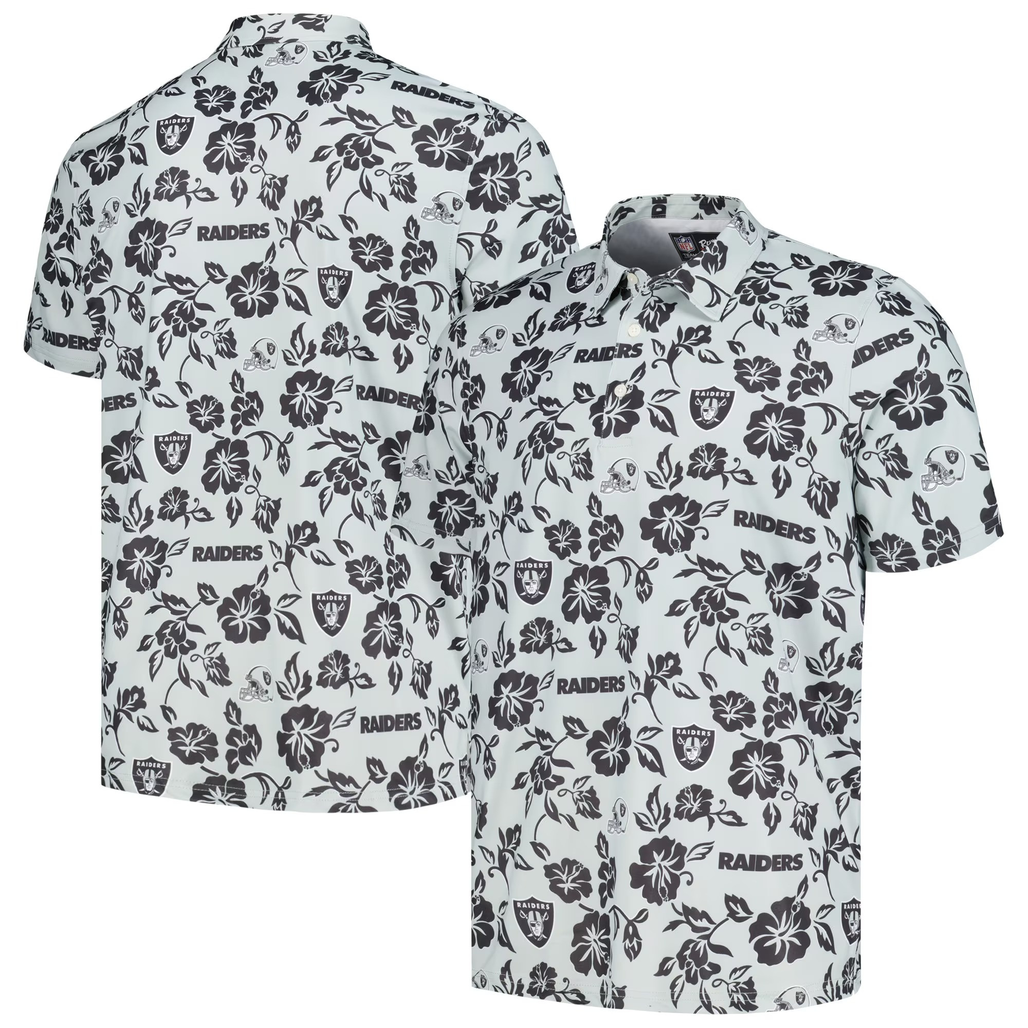 Las Vegas Raiders Polo Shirt NFL Aloha Shirt Father's Day Presents For Husband-1