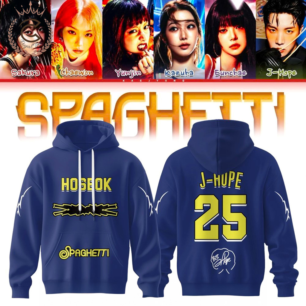 Le Sserafim Spaghetti FT J-Hope Hoodie Fan Apparel Christmas Gifts For Music Lovers-1