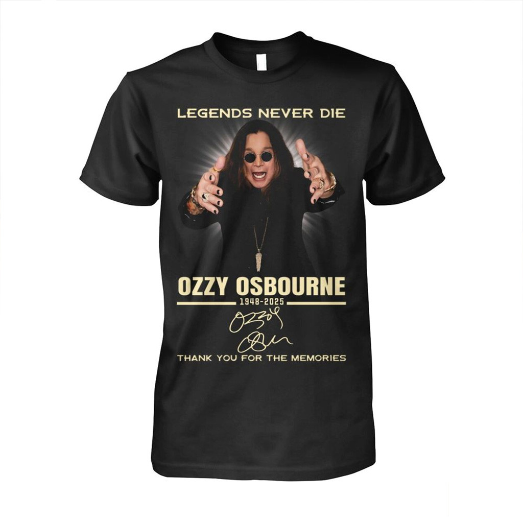 Legends Never Die Ozzy Osbourne 1948 2025 Thank You For The Memories T-Shirt Ozzy Osbourne Shirt-1