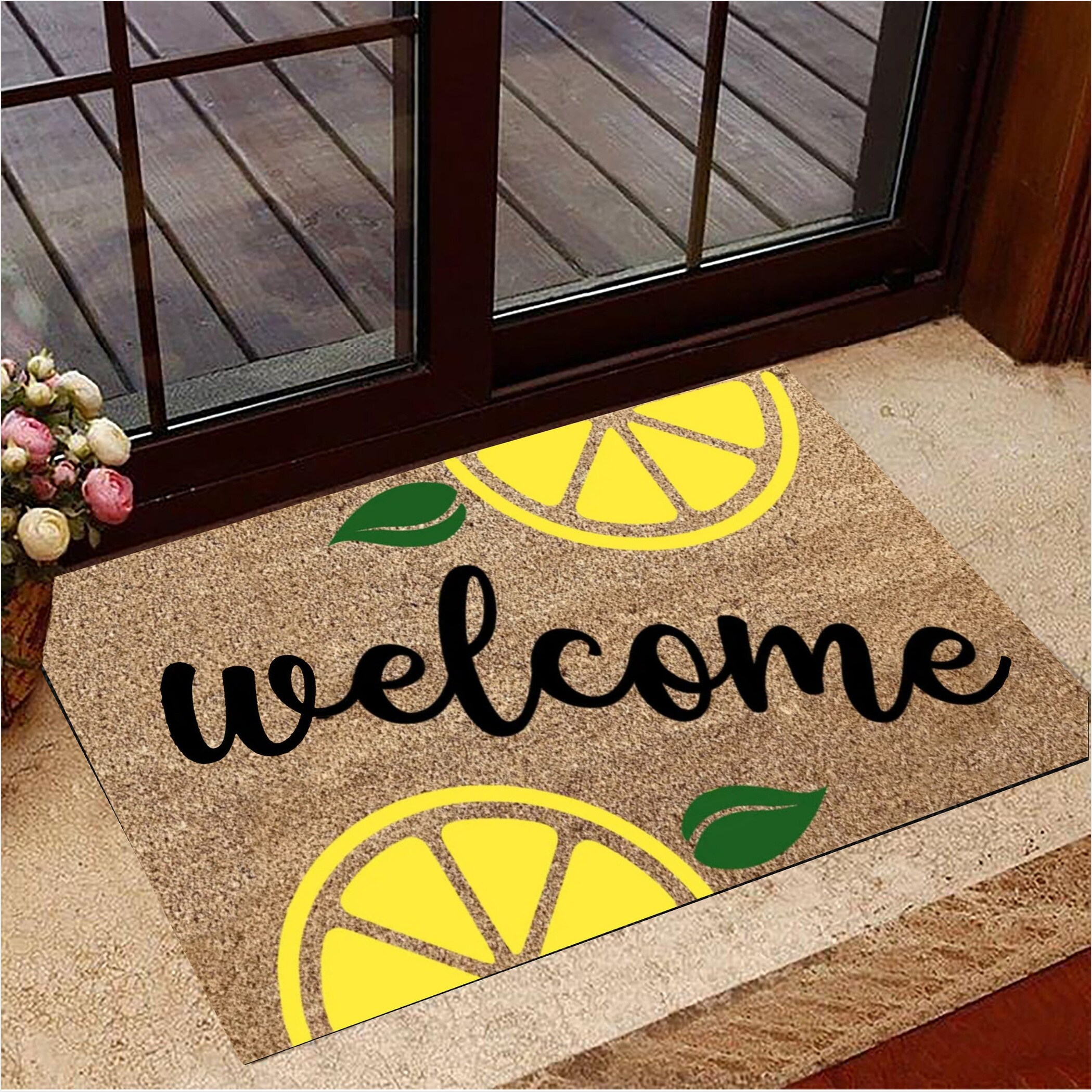 Lemon Doormat Welcome Mat With Lemons Front Door Indoor Door Mat For House Gifts For Besties-1