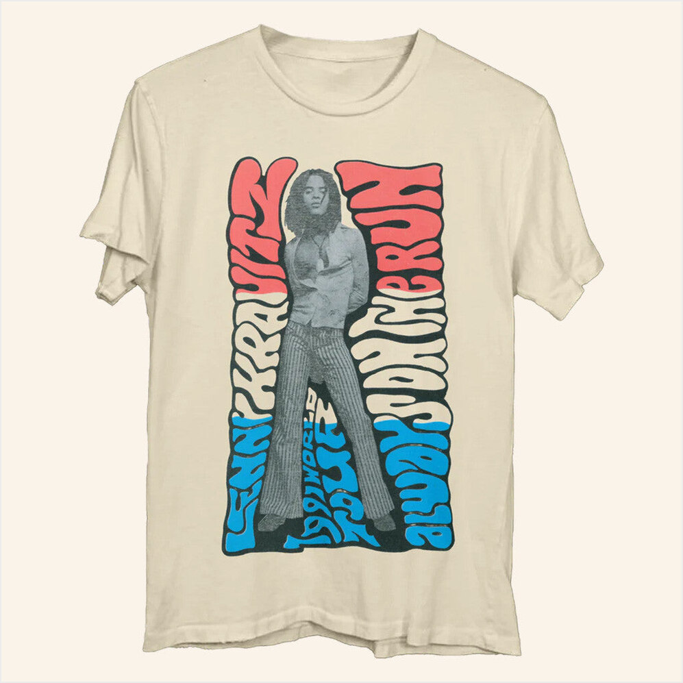 Lenny Kravitz Merch Wavy World Tour T-Shirt Gifts For Music Enthusiasts Birthday Gifts For Fans-1