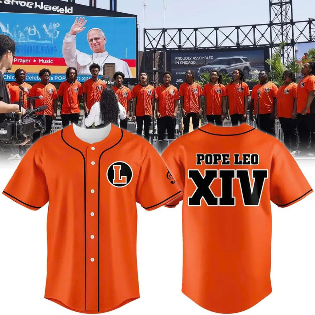 Leo Catholic High School Pope Leo XIV Baseball Jersey Unique Gift For Boyfriend-1