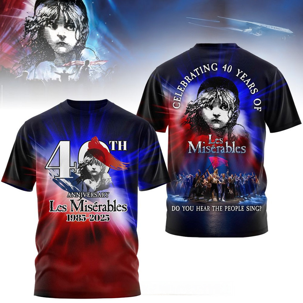 Les Miserables The Staged Concert 40th Anniversary 2025 Shirt Les Miserables Merch-1 Les Miserables The Staged Concert 40th Anniversary 2025 Shirt Les Miserables Merch-1