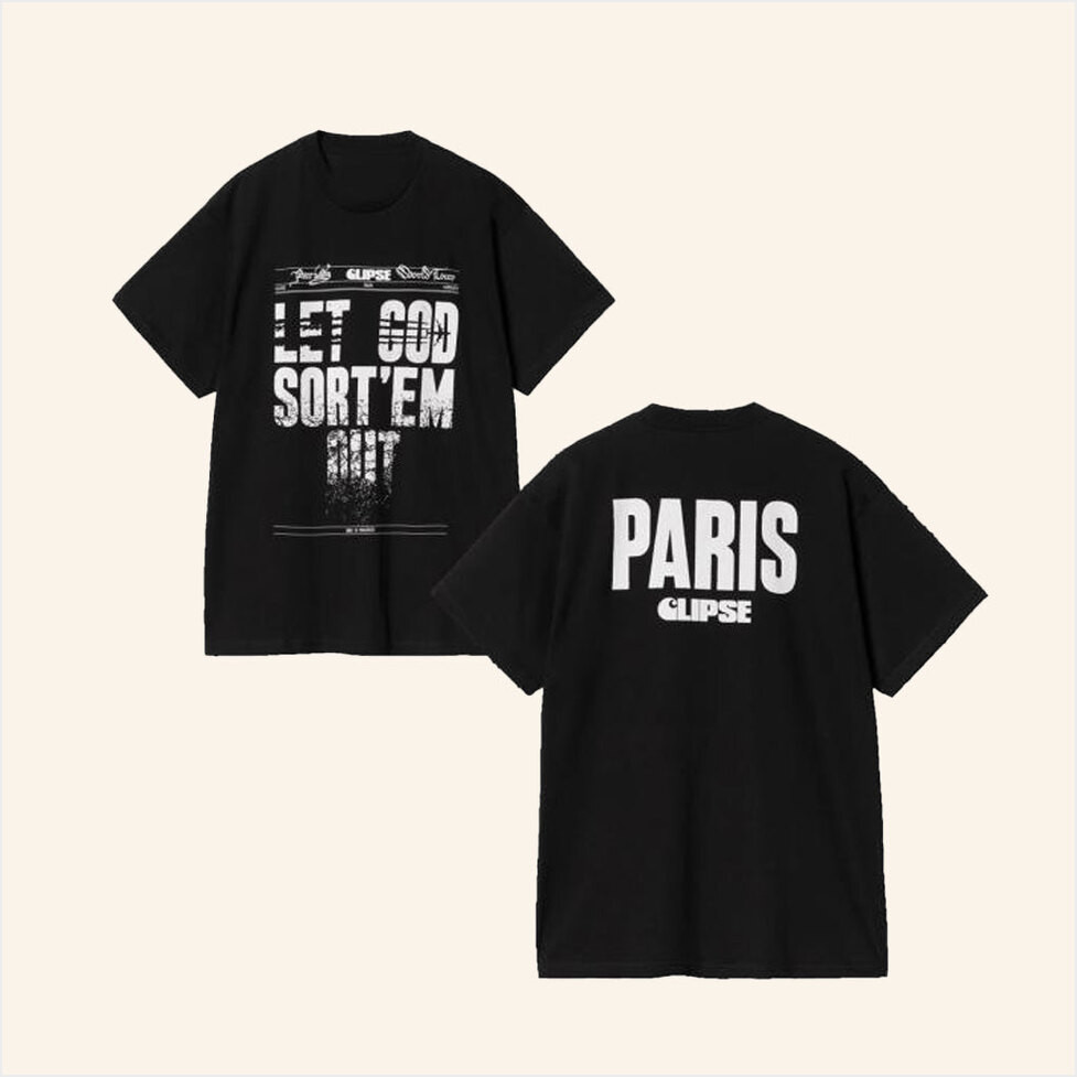 Let God Sort Em Out Merch Carhartt Wip X Clipse Paris T-Shirt Gifts For Him Gifts For Besties-1