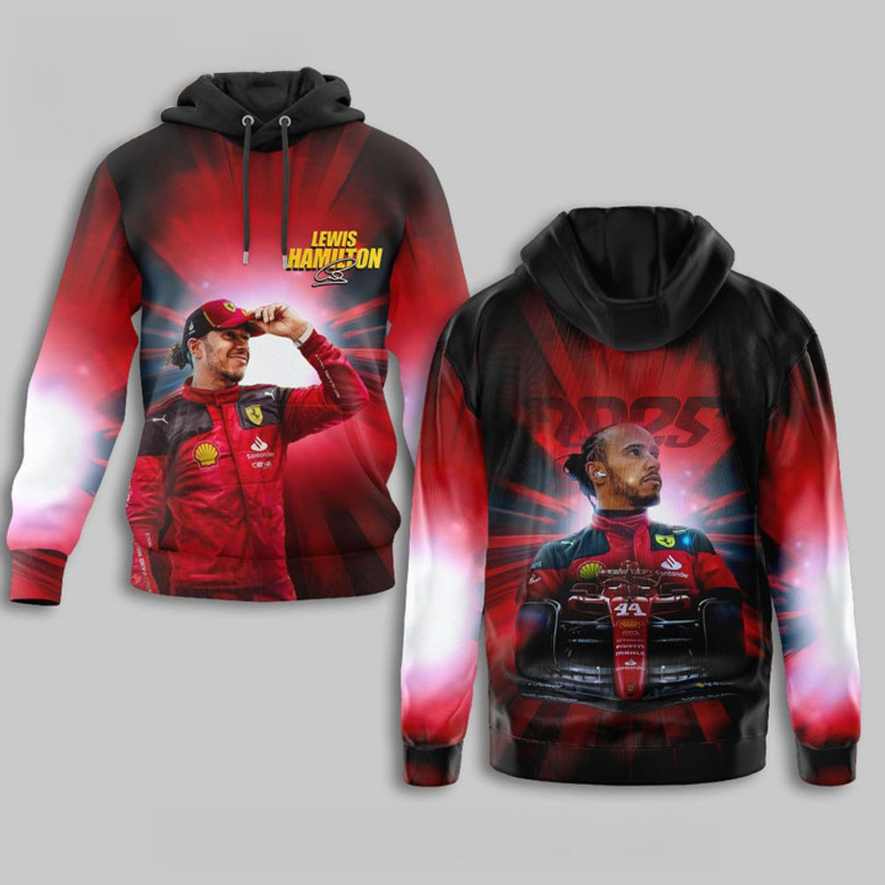 Lewis Hamilton Ferrari 2025 Limited Hoodie Father's Day Present Ideas-1