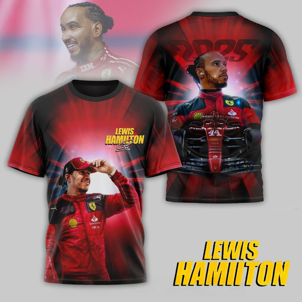 Lewis Hamilton Ferrari 2025 Limited Shirt Father's Day Gifts For Husband-1
