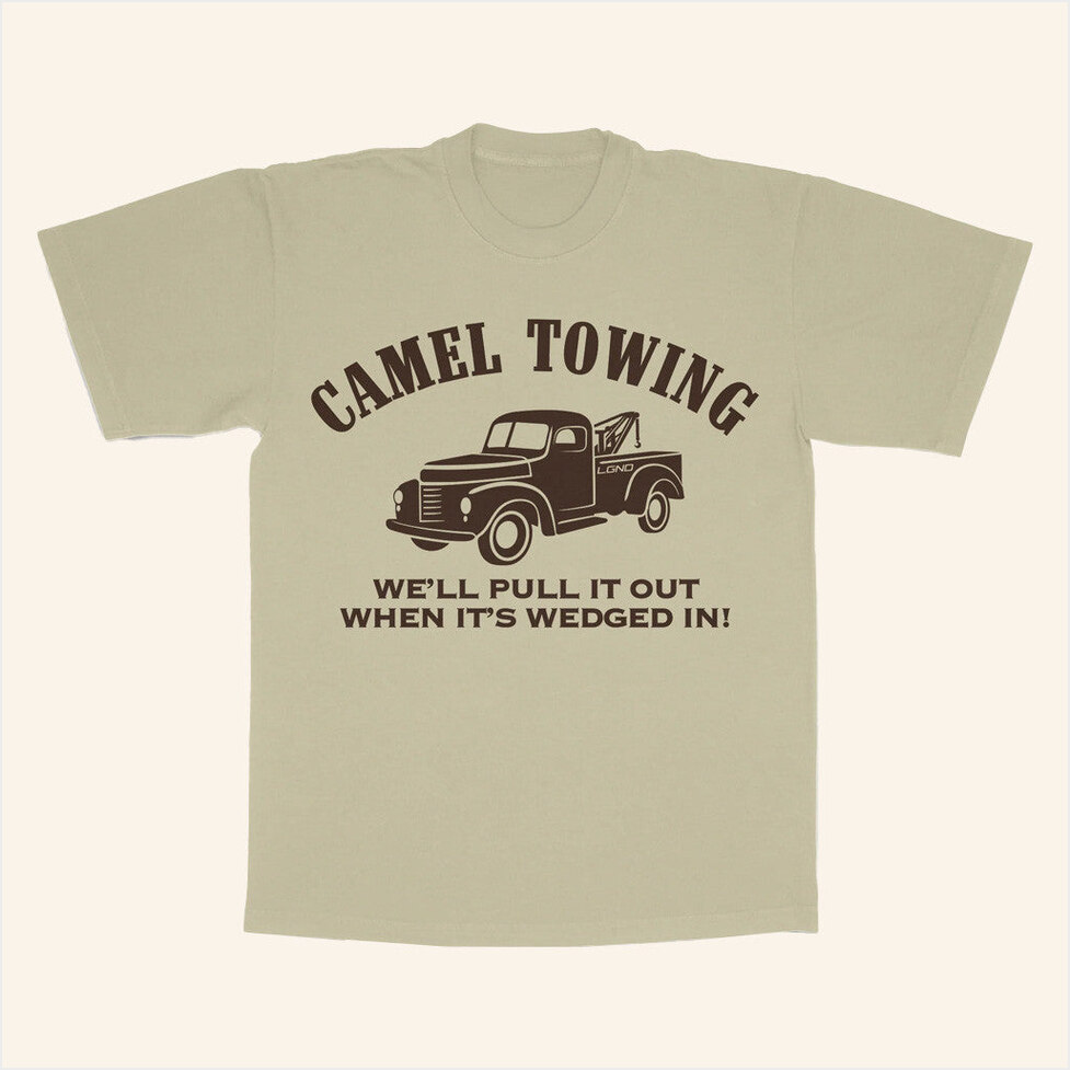 Lgndsupplyco Merch Camel Towing Pigment Dyed T-Shirt Present For Husband Birthday Gifts For BFF-1