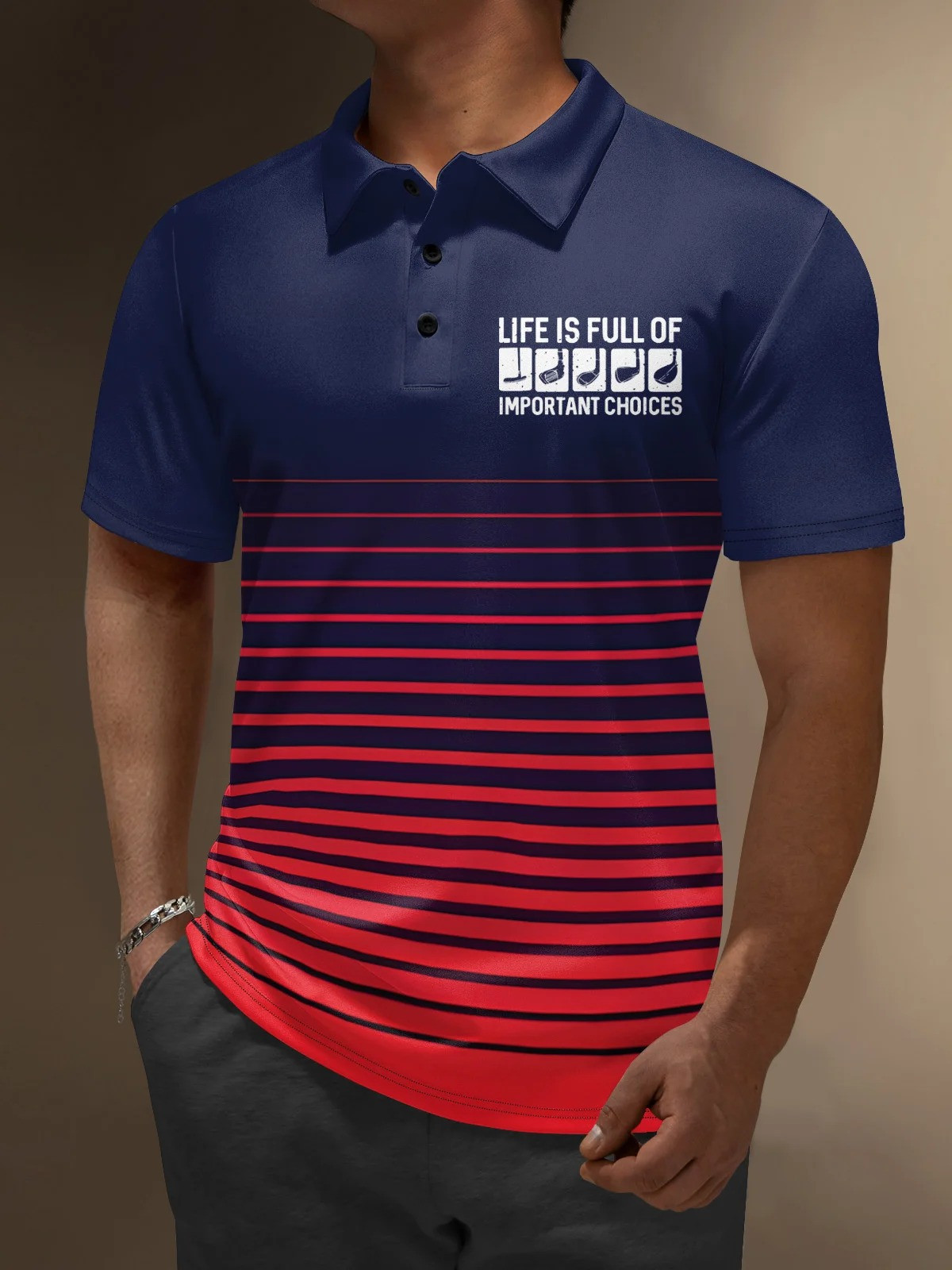 Life Is Full Of Important Choices Golf Polo-1