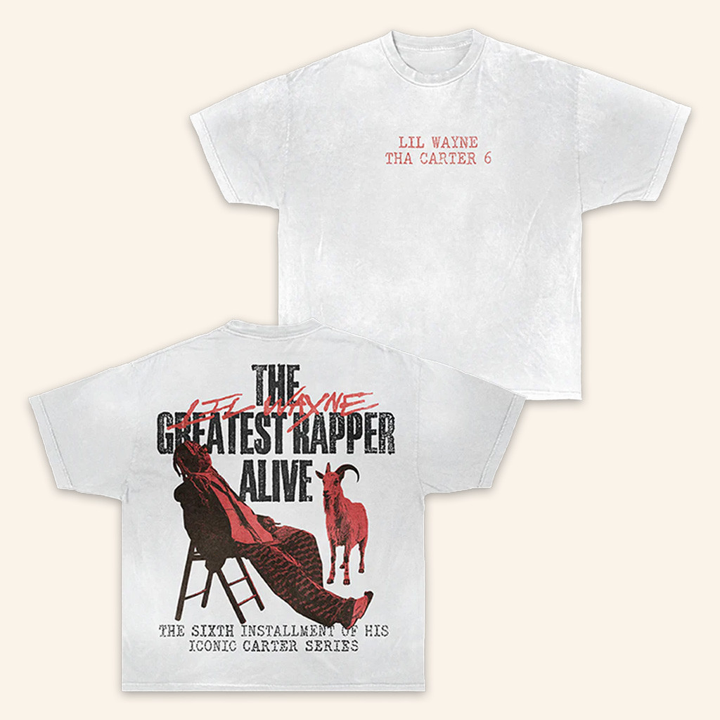 Lil Wayne Merch Tgra White T-Shirt Gifts For Music Fans-1