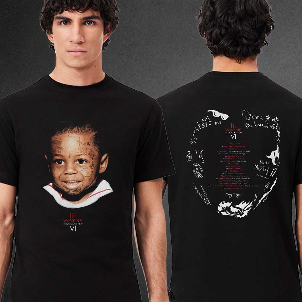 Lil Wayne The Carter Vi Tracklist T-Shirt Lil Wayne Merch Gifts For Rapper Fans-1