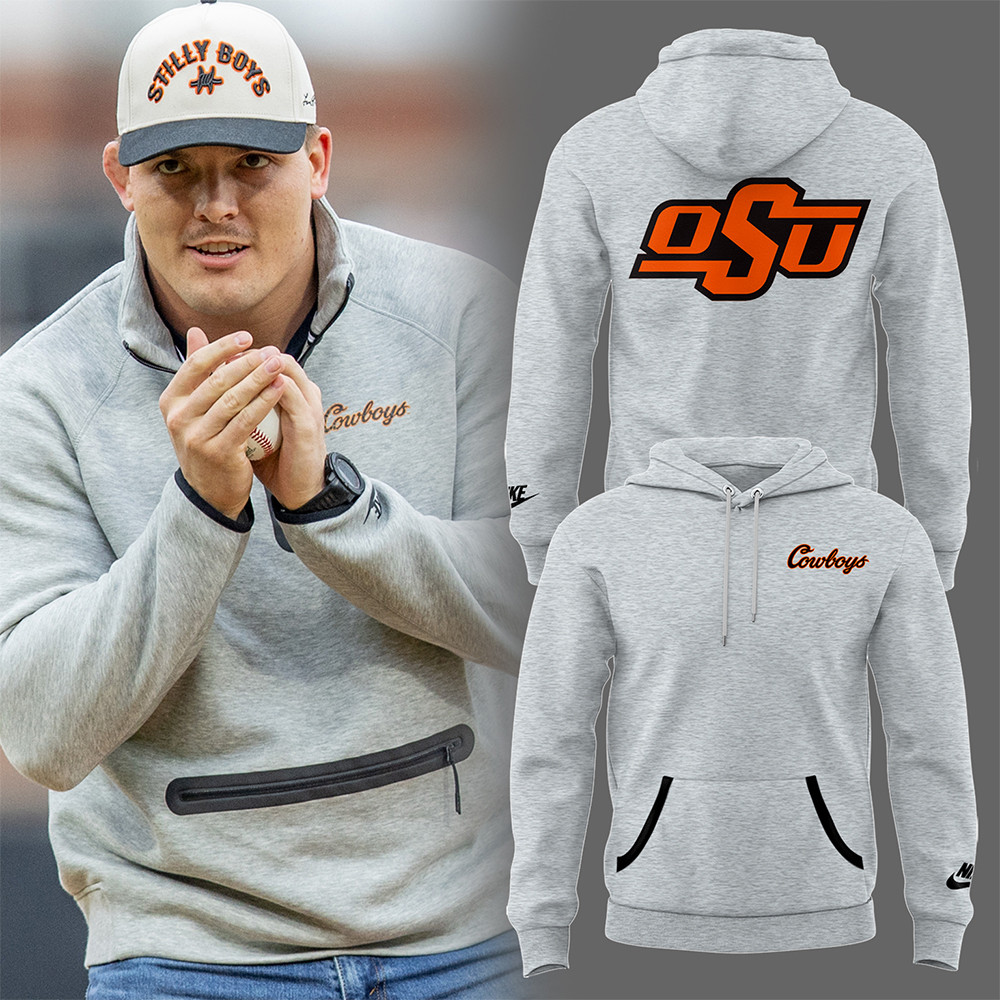 Limited Edition OSU Cowboy Gray Hoodie Gift For Fans-1