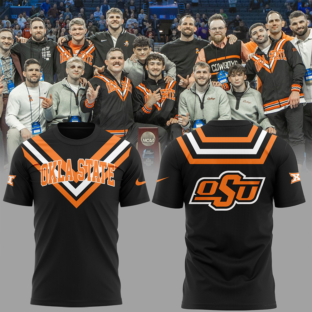 Limited Edition OSU Cowboy Wrestling Black TShirt-1