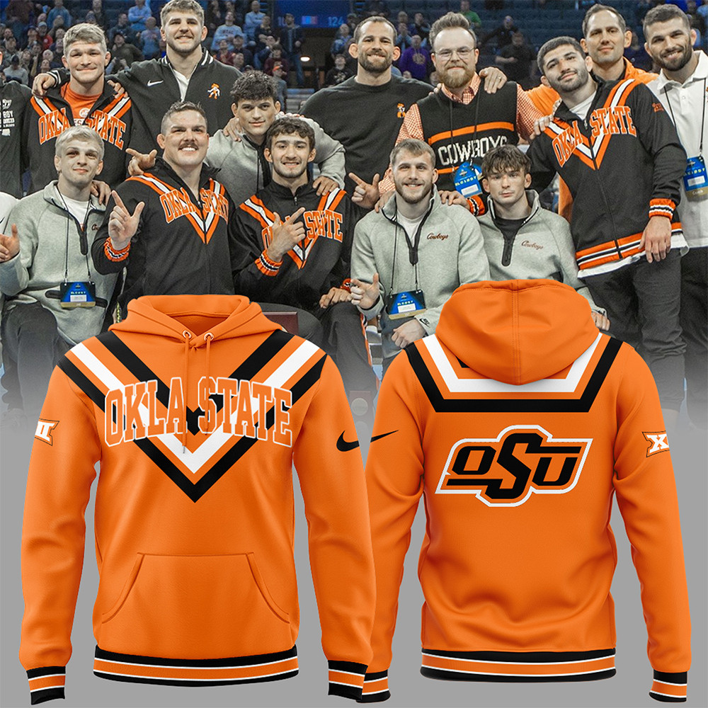 Limited Edition OSU Cowboy Wrestling Orange Hoodie-1