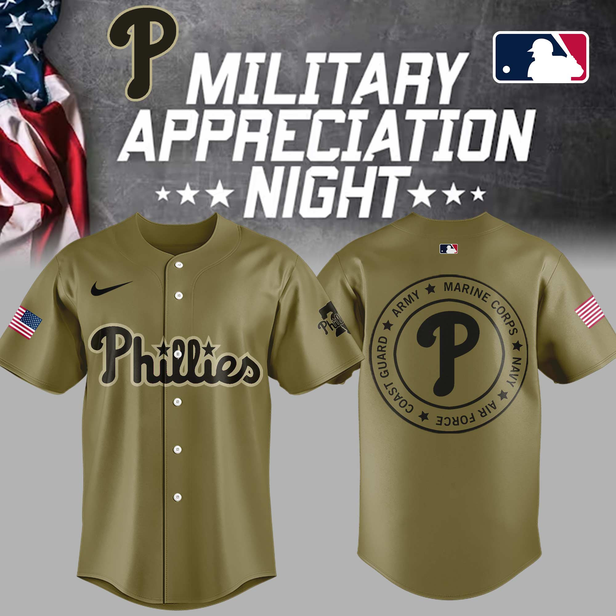 Limited Edition Phillies X Military Appreciation Night 2025 Jersey Best Gift For Football Lovers-1