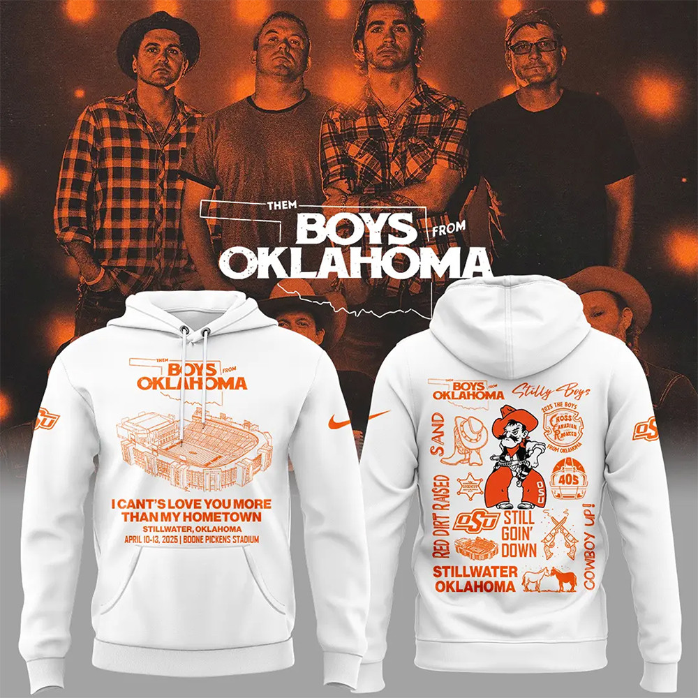 Limited Edition The Boys From Oklahoma White Hoodie-1