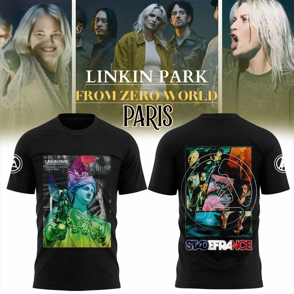 Linkin Park From Zero World Tour Stade De France T-Shirt Best Gifts For Music Lovers-1